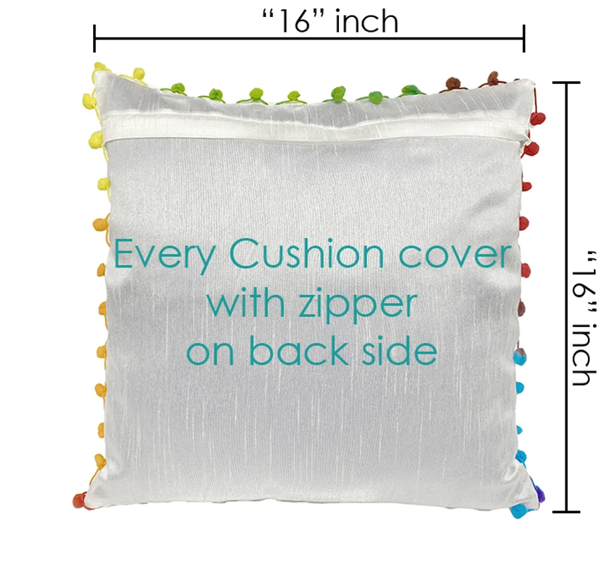 Polyester Dhupain Fabric, Hand Made Embroidery 16X16 inch size