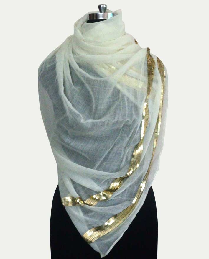 Wool hand beaded Scarf